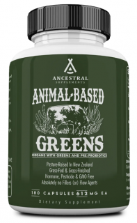 Ancestral Supplements, Animal-Based Greens, Superpotraviny s probiotiky, 180 kapslí, 30 dávek  Výživový doplnok