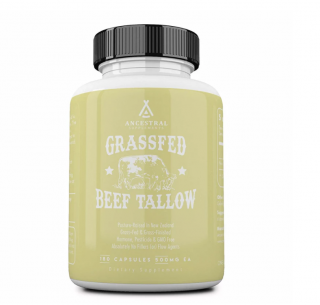 Ancestral Supplements, Grass-fed Beef Tallow, hovězí lůj, 180 kapslí, 30 dávek  Výživový doplnok