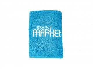 BrainMarket osuška z organickej bavlny - modrá