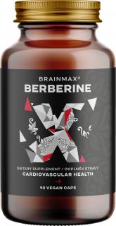 BrainMax Berberin 550 mg, 90 rastlinných kapsúl  Prírodná bioaktívna látka pre podporu zdravia srdca, pečene, trávenia, močového a reprodukčného…