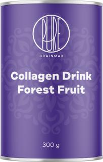 BrainMax Collagen Drink, kolagén nápoj, lesné ovocie 300 g  Hydrolyzovaný grass-fed kolagén, takmer 9000 mg na dávku!