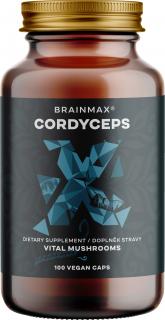 BrainMax Cordyceps extrakt, 50% koncentrácia polysacharidov a 20 % β-1,3/1,6 D-glukákov, 500 mg, 100 rastlinných kapsúl, 500 mg,  Extrakt z Cordycepsu…