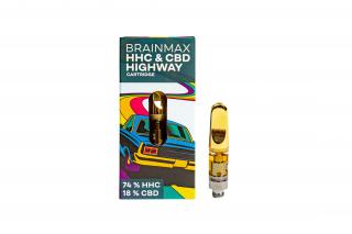 BrainMax HáHáCé Cartridge HIGHWAY, náplň do CéBéDé Pen Vapo, 0,5 ml, 74% HáHáCé, 18% CéBéDé