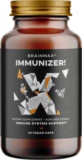 BrainMax IMMUNIZER! 60 rastlinných kapsúl  17 najsilnejších látok pre posilnenie imunitného systému pred prechladnutím a infekciami, 30 dávok