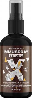 BrainMax ImmuSpray, STRONG, sprej na podporu imunitného systému, 30 ml  Orálny sprej podporujúci dezinfekciu ústnej dutiny a hltana, 8 prírodných…