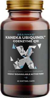 BrainMax Koenzým Q10, Ubiquinol, Kaneka, 100 mg, 60 softgél kapsúl  Patentovaná aktívna forma koenzýmu Q10 pre energiu a zdravie obehovej sústavy