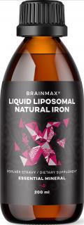 BrainMax Liposomal Natural Iron, lipozomálne železo, 200 ml  Tekuté železo v liposomálnej forme s višňovo-citrónovou príchuťou, doplnok stravy