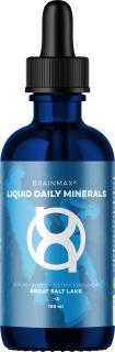 BrainMax Liquid Daily Minerals, Minerály v tekutej prírodnej forme pre alkalizáciu a reminelizáciu, 120 ml  220 mg horčíku + ďalších 70 minerálov a…