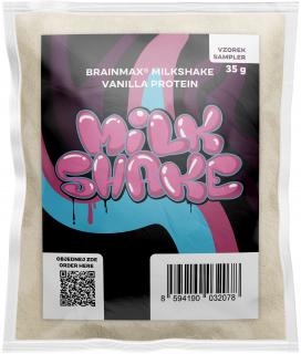BrainMax Milkshake Protein, 35 g  BIO srvátka + BIO mliečny proteín Príchuť: Vanilka