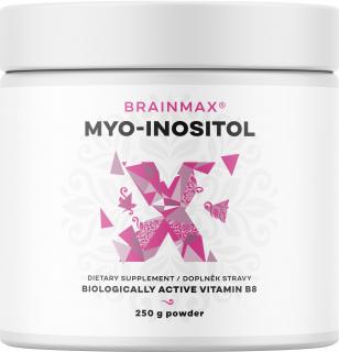 BrainMax Myo-Inositol, 250 g  Myo-inositol pre podporu hormonálnej rovnováhy u žien, 125 dávok