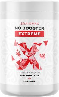 BrainMax NO Booster Extreme, Arginin, Citrulin, Ornitin, 510 g  Maximálne uvoľnenie oxidu dusnatého pre pumpu, prekrvenie a výživu tkanív