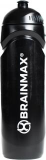 BrainMax plastová fľaša na vodu, bidon, čierna, 750 ml