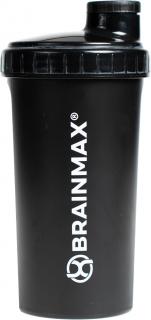 BrainMax plastový shaker (šejker), čierny, 700 ml