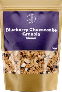 BrainMax Pure Blueberry Cheesecake Granola, Čučoriedky a Biela čokoláda, BIO, 30 g  Zapečené müsli s bílou čokoládou a borůvkami / *CZ-BIO-001…