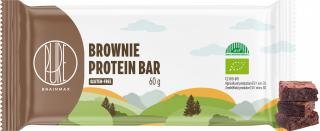 BrainMax Pure Brownie Protein Bar, Proteínová tyčinka, Brownie, BIO, 60 g  Protein Bar Brownie / *CZ-BIO-001 certifikát