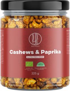 BrainMax Pure Cashews & Paprika, Kešu & Červená paprika, BIO, 225 g  *CZ-BIO-001 certifikát