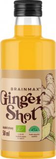 BrainMax Pure Ginger Shot, zázvorová šťava s kurkumou, BIO  Šťava zo zázvoru s kurkumou, medom, kokosovou vodou a kampotským korením / *CZ-BIO-001…