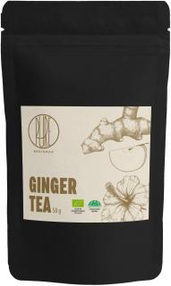 BrainMax Pure Ginger Tea, zázvorový čaj, BIO, 50 g  *CZ-BIO-001 certifikát / bylinný čaj so zázvorom, jablkom a pomarančovou kôrou Objem: 50 g