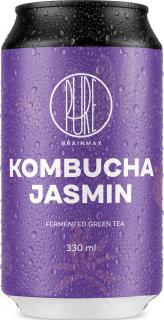 BrainMax Pure Kombucha Jasmin, Kombucha, jazmín, 330 ml  Fermentovaný nápoj zo zeleného čaju