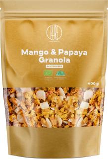 BrainMax Pure Mango & Papaya Granola BIO, 400 g  Zapečené vločky s mangom a papájou / *CZ-BIO-001 certifikát