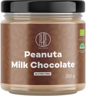 BrainMax Pure Peanuta, Arašidový krém s mliečnou čokoládou, BIO, 250 g  *CZ-BIO-001 certifikát