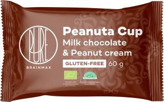 BrainMax Pure Peanuta Cup, Čoko košíček s arašidovým krémom, BIO, 60 g  *CZ-BIO-001 certifikát / Košíček s mléčnou čokoládou a burákovým máslem