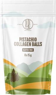 BrainMax Pure Pistachio Collagen Balls, Kolagénové guličky, Pistácie, 8 ks  Kolagénové guličky z grass-fed kolagénu obalené v BIO mliečnej čokoláde