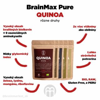 BrainMax Pure Quinoa BIO, mix 3 druhov, 250 g  *CZ-BIO-001 certifikát