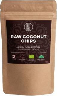 BrainMax Pure Raw Coconut chips, Kokosové chipsy BIO, 100 g  *CZ-BIO-001 certifikát