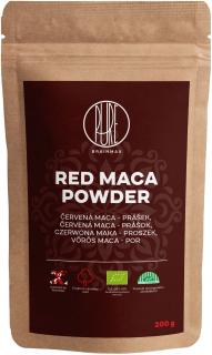 BrainMax Pure Red Maca Powder, Maca červená BIO prášok, 200 g  *CZ-BIO-001 certifikát