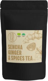 BrainMax Pure Sencha Ginger & Spices, Sencha so zázvorom a korením, BIO, 50 g  *CZ-BIO-001 certifikát / zelený čaj so zázvorom a zmesou korenia Objem:…