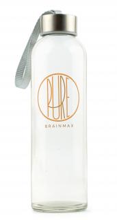 BrainMax Pure Sklenená fľaša v termo obale, 530 ml