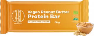 BrainMax Pure Vegan Peanut Butter Protein Bar, Veganská proteínová tyčinka, Arašidové maslo, BIO, 60 g  *CZ-BIO-001 certifikát / Protein bar Vegan…