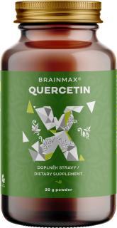 BrainMax Quercetin powder, kvercetin prášok, 20 g  Kvercetin extrahovaný z rastliny Sophora japonica s maximálnou koncentráciou 96%