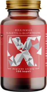 BrainMax S-Acetyl-L-Glutathione, SAG, 100 mg, 100 rastlinných kapsúl  Doplnok stravy