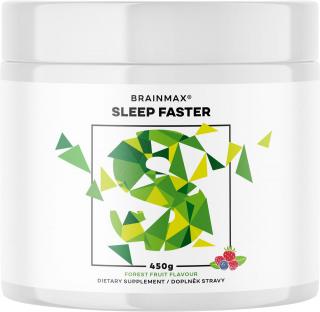 BrainMax Sleep Faster, GABA UPGRADE! 450 g  Komplex 8 prírodných látok, podporí rýchlejšie zaspávanie a kvalitný spánok, novinka s príchuťou lesného…