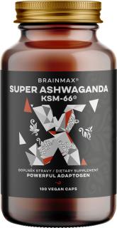 BrainMax Super Ashwagandha extrakt KSM-66®, Ašvaganda extrakt, 100 rastlinných kapsúl  Patentovaný extrakt ashwagandhy KSM-66 na podporu spánku a…