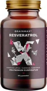 BrainMax Trans-Resveratrol Powder, resveratrol prášok, 50 g