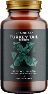 BrainMax Turkey Tail (Coriolus) extrakt, 500 mg, 100 rastlinných kapsúl  Outkovka pestrá extrakt