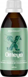 BrainMax Vegan Omega 3, 2850 mg DHA & EPA, 275 ml  Najčistejší zdroj Omega 3, MEGA dávka DHA, Polyfenolová ochrana, D3 & K2, 25 až 50 dávok, 100%…