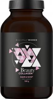 BrainMax Women Beauty Fish Collagen, morský rybí kolagén Viscofan®, 180 g  Hydrolyzovaný morský kolagén Viscofan®, kyselina hyalurónová a vitamín C