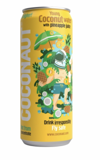 Coconaut Pure Young Coconut Water, kokosová voda s ananasem , 320 ml  *SK-BIO-001 certifikát