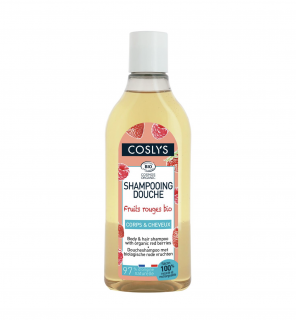 COSLYS - Sprchový šampon bez mýdla 2v1 na vlasy a tělo červené bobule, 250 ml  *SK-BIO-001 certifikát