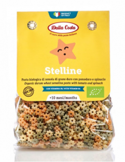 Dalla Costa - BIO Dětské těstoviny Stelline tricolore, 200 g  CZ-BIO-001 certifikát