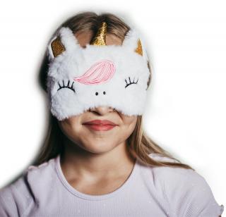 Detské masky na spanie  Pohodlná detská maska ​​na spanie s motívmi obľúbených rozprávkových postáv. Farba: Jednorožec