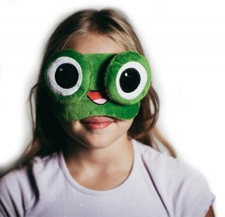 Detské masky na spanie  Pohodlná detská maska ​​na spanie s motívmi obľúbených rozprávkových postáv. Farba: Žabka
