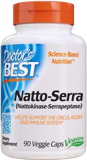 Doctor's Best Natto-Serra, 90 rastlinných kapsúl