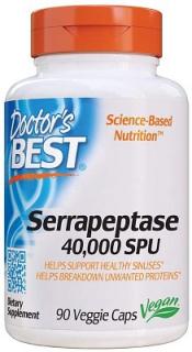 Doctors Best Serrapeptase 40 000 SPU (serapeptáza), 90 rastlinných kapsúl