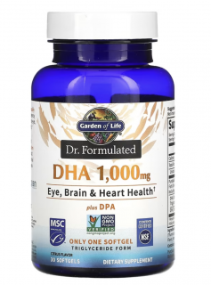 Dr. Formulated DHA, 1000 mg, omega 3, Citrus, 30 kapslí