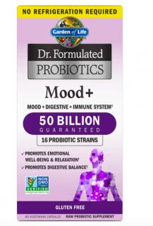 Dr. Formulated Probiotics Mood+, probiotika, 50 miliard, 60 rostlinných kapslí